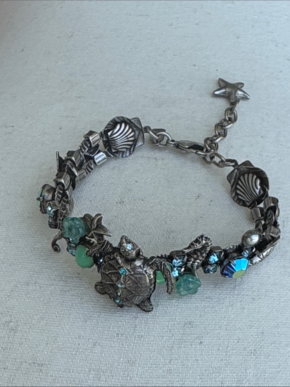 Mary DeMarco turtle and beach inspired adjustable bracelet - Picture 2 of 5